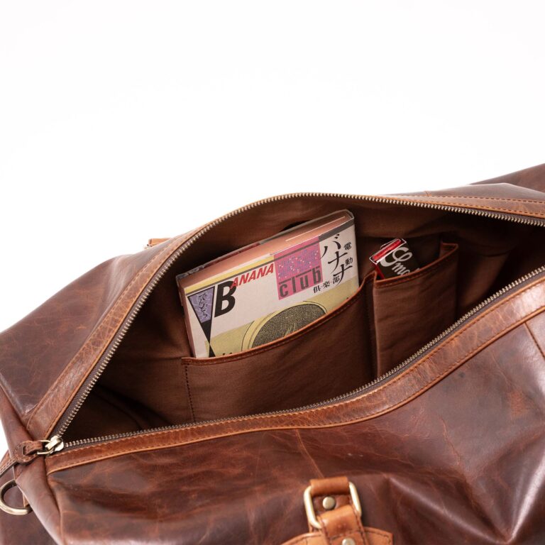 Sac “Nomad” Whiskey Leather Travel Bag