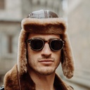 Chapeau &quot;Aviatore&quot; B3 Seal Brown Shearling Hat