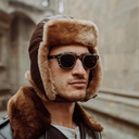 Chapeau &quot;Aviatore&quot; B3 Seal Brown Shearling Hat