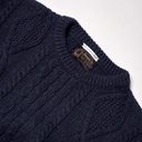 Pull &quot;Steve&quot; Navy Blue Merino Wool Sweater