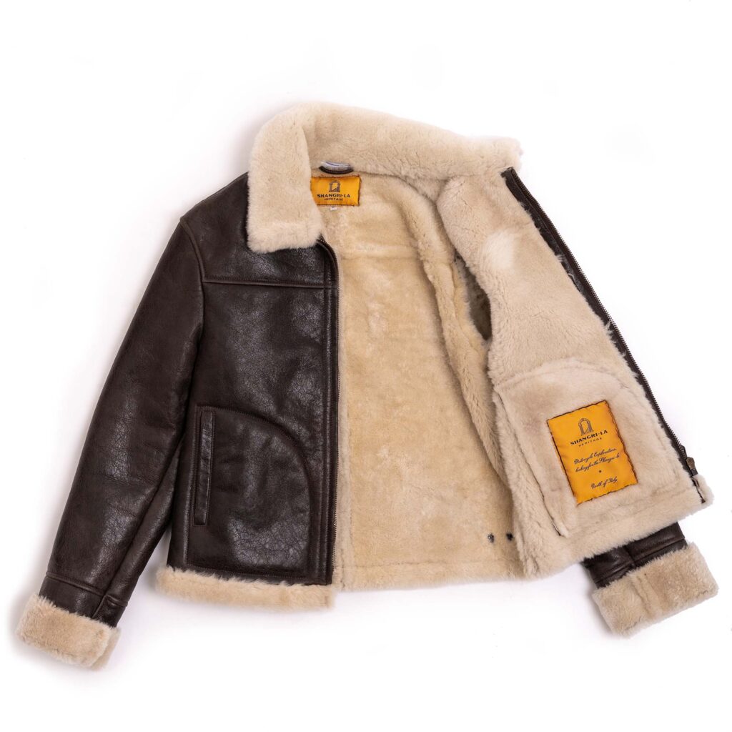 Veste &quot;Aviatore&quot; Women's Testa di Moro Shearling Jacket