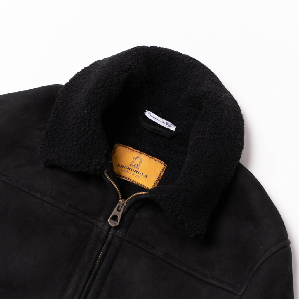 Veste &quot;Aviatore&quot; Women's Black Shearling Jacket