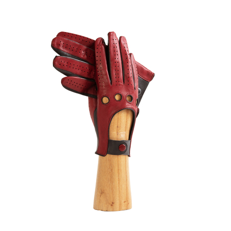 Gants de conduite rouge et gris