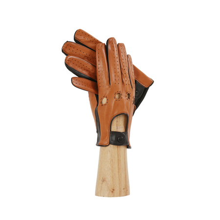 Gants de conduite marron et tabac