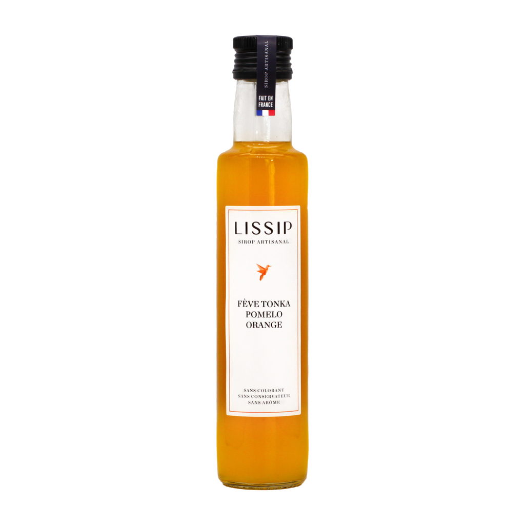 Sirop artisanal Fève Tonka, Pomelo, Orange - 25cl