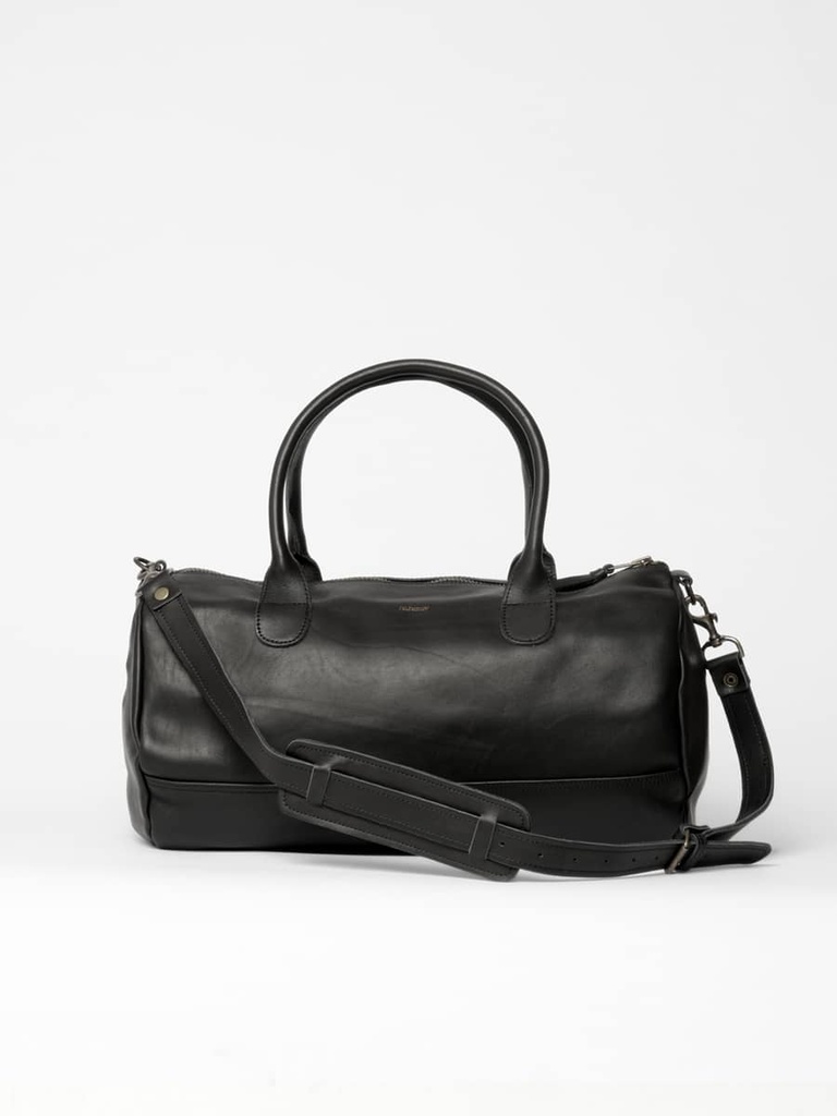 Sac de sport en cuir noir