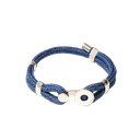 Bracelet chiné bleu plaqué argent