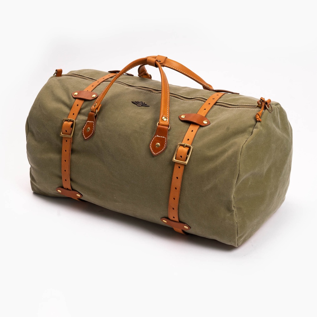 Sac de Voyage &quot;Explorator&quot; Army Waxed Canvas Travel Bag
