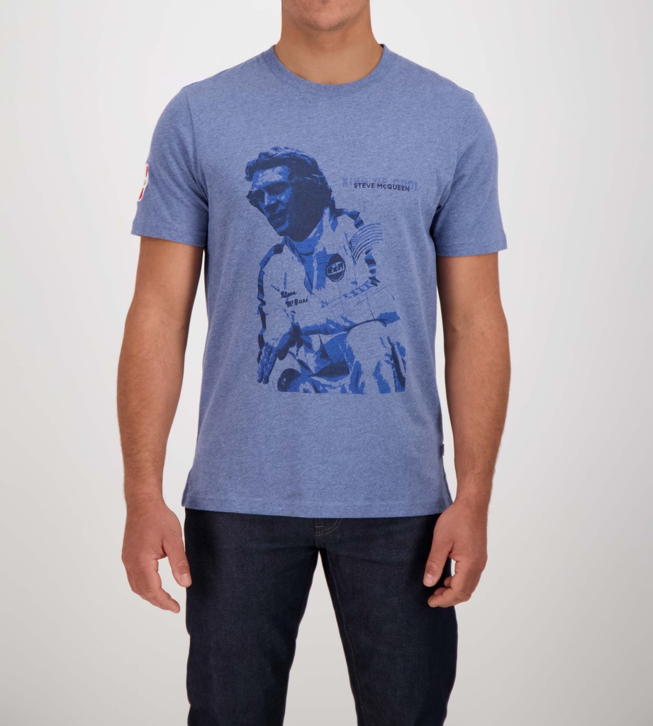 T-shirt Steve McQueen bleu Indigo