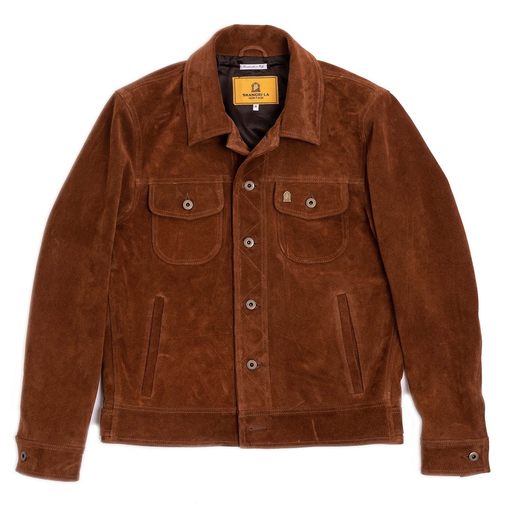 “Terracotta” Terra di Siena Suede Jacket