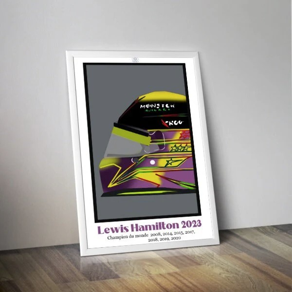 Affiche Formule 1 - Casque Lewis Hamilton