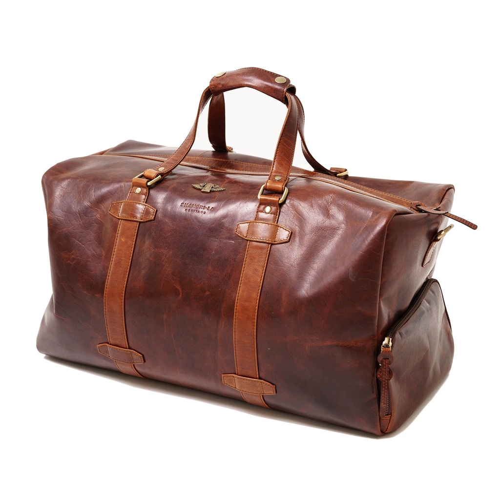 Sac “Nomad” Whiskey Leather Travel Bag