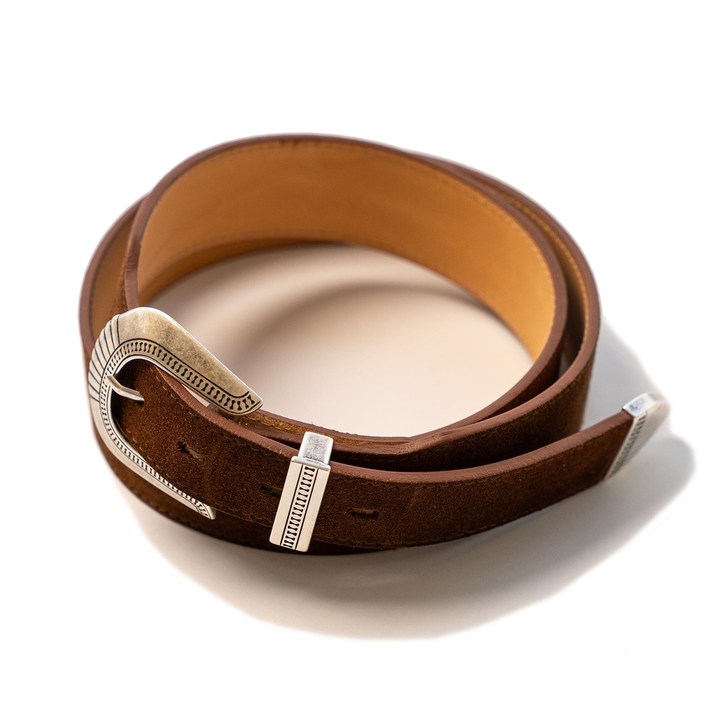 Ceinture &quot;Rodeo&quot; Cognac Suede Western Belt