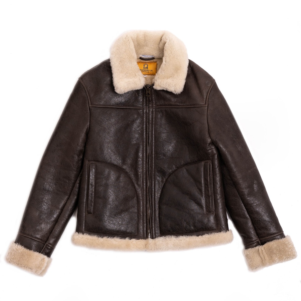 Veste &quot;Aviatore&quot; Women's Testa di Moro Shearling Jacket