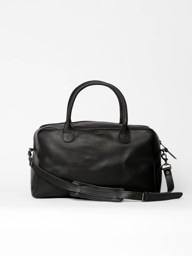 [140-16562] Sac Weekend en cuir noir