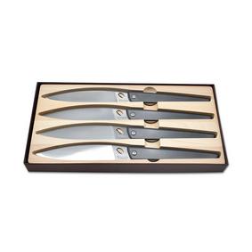 [118-16569] Coffret de 4 couteaux de table Ovalie Noir