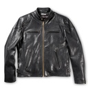 Veste en Cuir Noir "Café Racer"