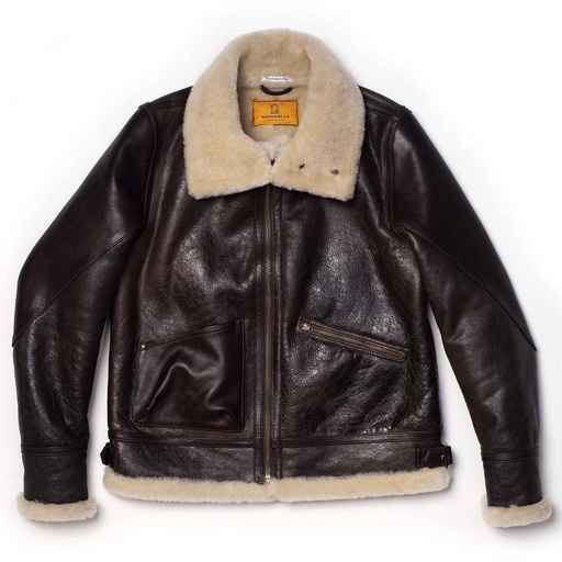 Veste &quot;Aviatore&quot; B-3 Testa di Moro Shearling Jacket