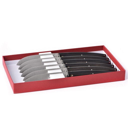 Couteaux de Table en Olivier  Coffret de 6 Couteaux – Le Liadou