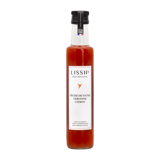 [138-LI1004] Sirop artisanal Pêche de vigne l Verveine l Citron - 25cl