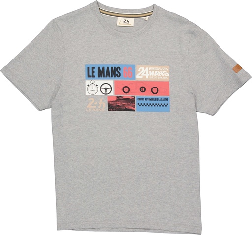 LE MANS 66 TEE  - Gris chiné