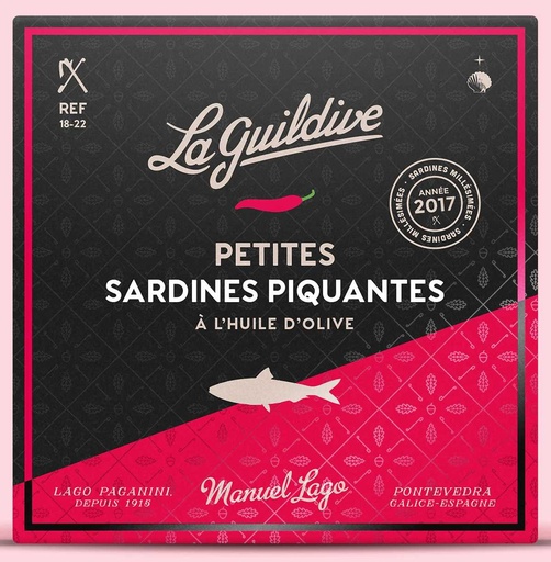 [92-LG22158] Petites sardines piquantes NPS 14/16  H.O. biologique La Guildive