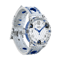 Montre Golf automatique B.R.M blanche et bleue