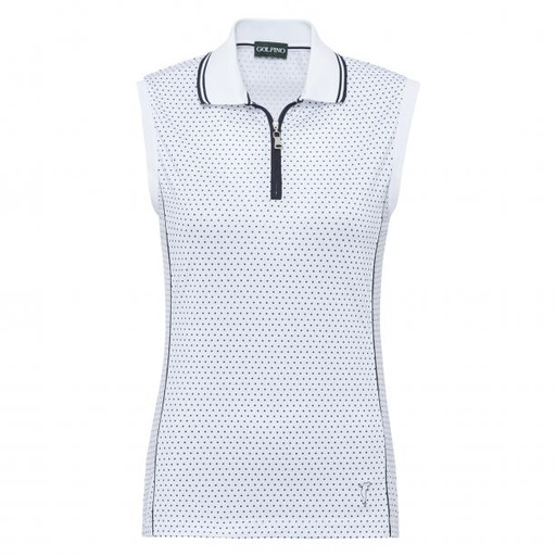 Polo à pois manche courte pour Femme