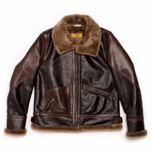 “Aviatore” B-3 Seal Brown Shearling Jacket