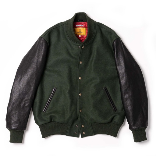 “Varsity” Forest Green Wool Jacket