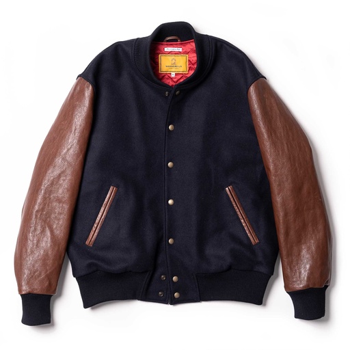 “Varsity” Navy Blue Wool Jacket