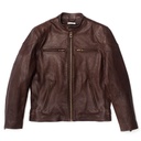 “Café Racer” Brown Leather Jacket