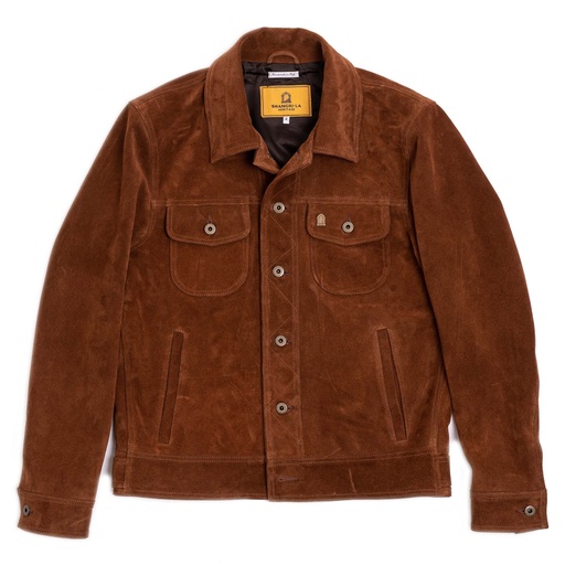 “Terracotta” Terra di Siena Suede Jacket