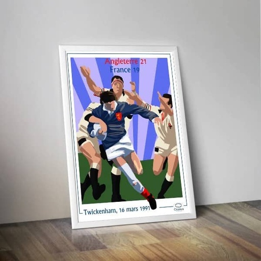 Affiche Angleterre France 1991