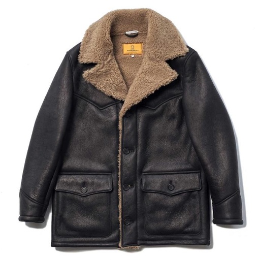 [“Ranch” Vintage Black Shearling Coat] Manteau “Ranch” Vintage Black Shearling Coat