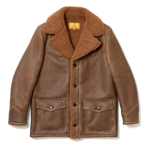 [“Ranch” Cognac Shearling Coat] Manteau “Ranch” Cognac Shearling Coat