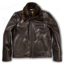 Veste “Varenne” Fur Collar Brown Leather Jacket