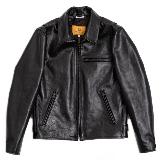 [Varenne Black Horsehide Leather Jacket] Veste &quot;Varenne&quot; Black Horsehide Leather Jacket