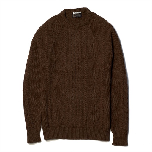 [Steve Brown Wool Sweater] Pull &quot;Steve&quot; Brown Wool Sweater